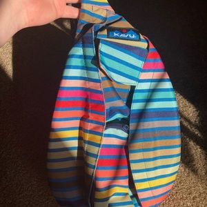 SOLD—Kavu Chroma Stripe Mini Rope Sling Bag NWOT